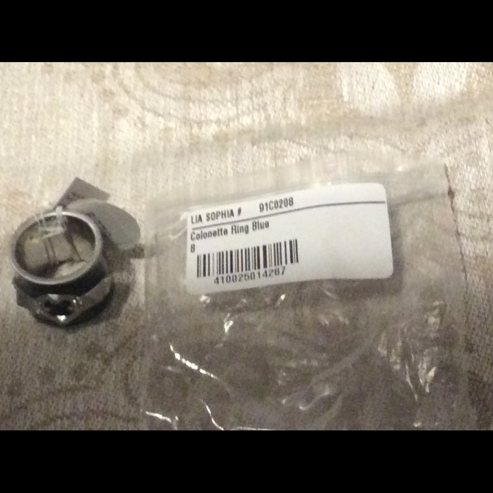 Lia Sophia Colonette Blue Ring size 8 NEW - Picture 3 of 3